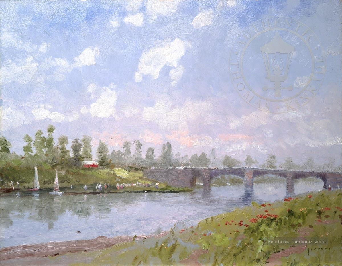 La scène de la nature Riverbank Peintures à l'huile